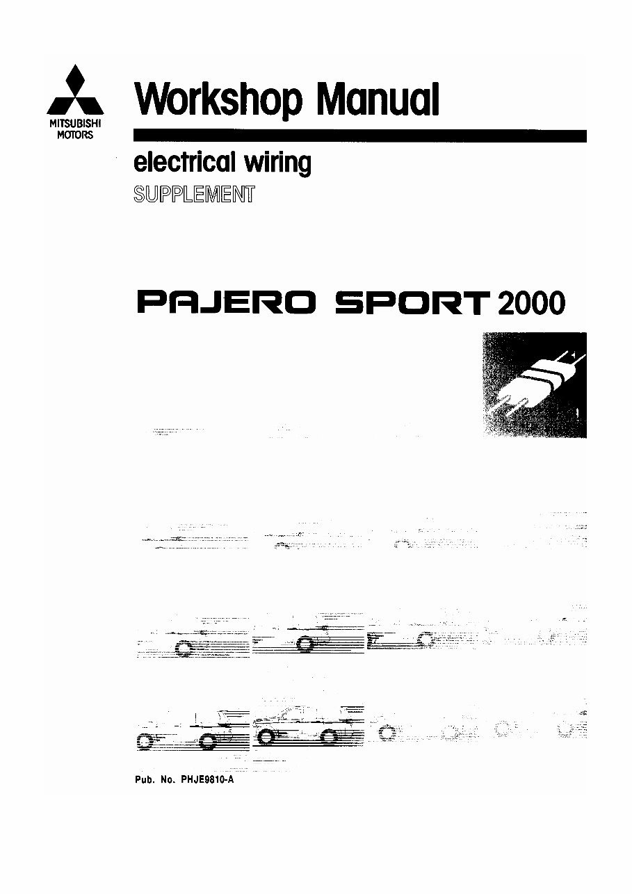 1999-2002 Mitsubishi Pajero Sport Electrical Electrical Wiring Diagram Manual preview img 1