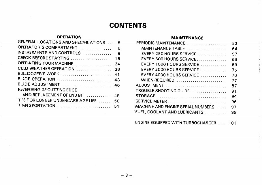 KOMATSU D65A-8, D65E-8, D65P-8 BULLDOZER Operation & Maintenance Manual preview img 4