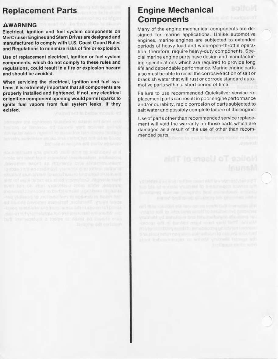 MerCruiser Service Manual #08 - Mercury Marine 4 Cylinder preview img 6