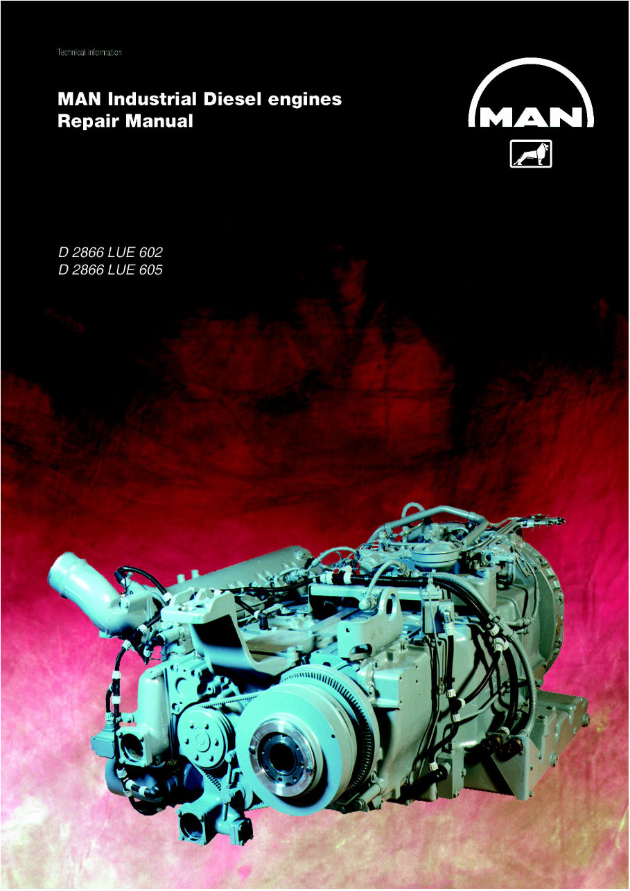 MAN Industrial Diesel Engine D 2866 D2866 * Factory Service / Repair/ Workshop Manual !(D 2866 LUE 602,D 2866 LU preview img 1