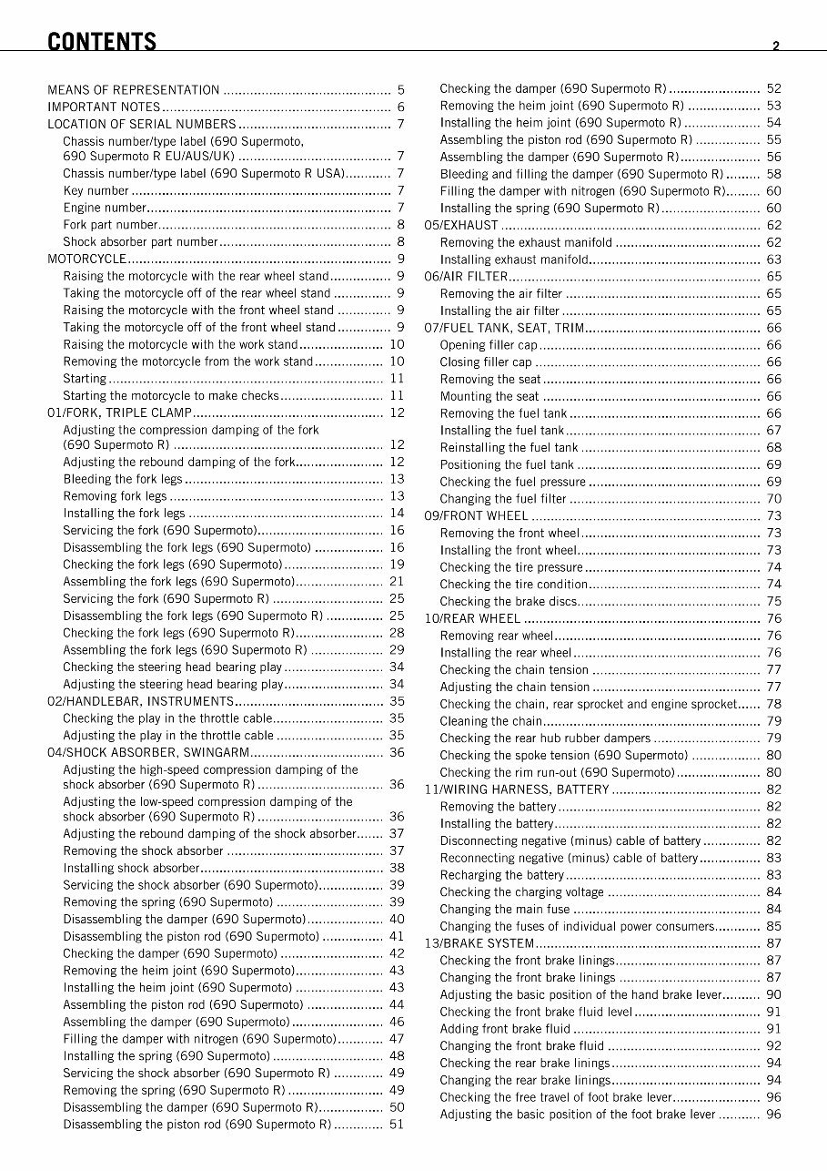 2008 KTM 690 Supermoto, 690 Supermoto R Workshop Service Repair Manual preview img 4
