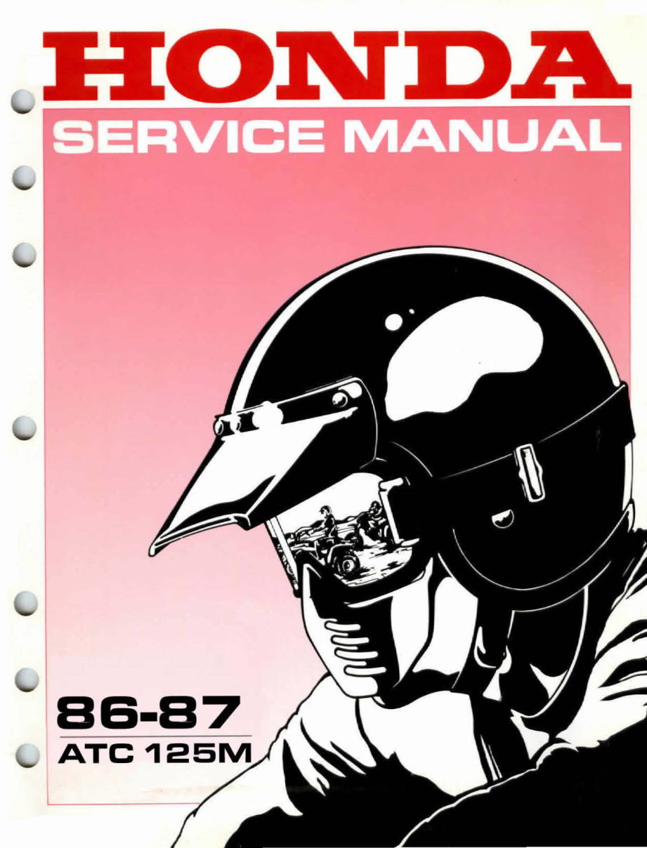 Honda Atc 125m Service Repair Manual 1986-1987 preview img 1