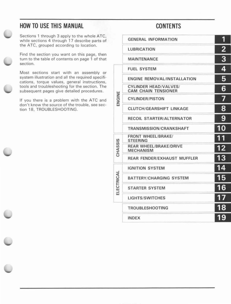 Honda Atc 125m Service Repair Manual 1986-1987 preview img 3