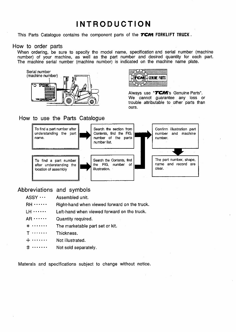 TCM Forklift FG FD Gas Diesel Parts Catalog Manual preview img 3