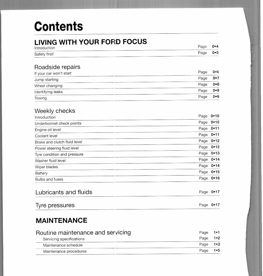 2005-2009 Ford Focus UK Service & Repair Manual preview img 2