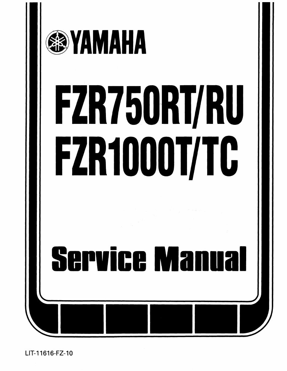 1987-1988 Yamaha FZR 750 FZR 1000 Service & Repair Manual preview img 1