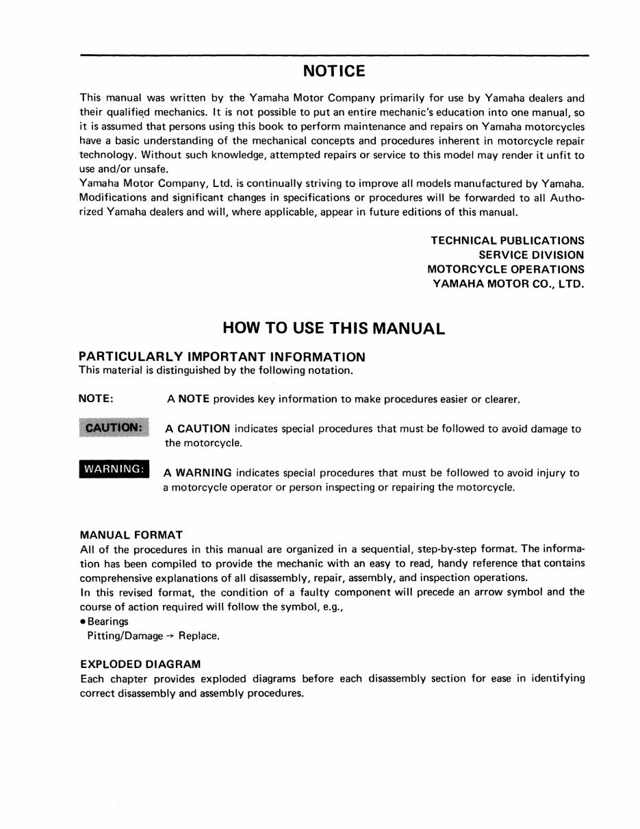 1987-1988 Yamaha FZR 750 FZR 1000 Service & Repair Manual preview img 3
