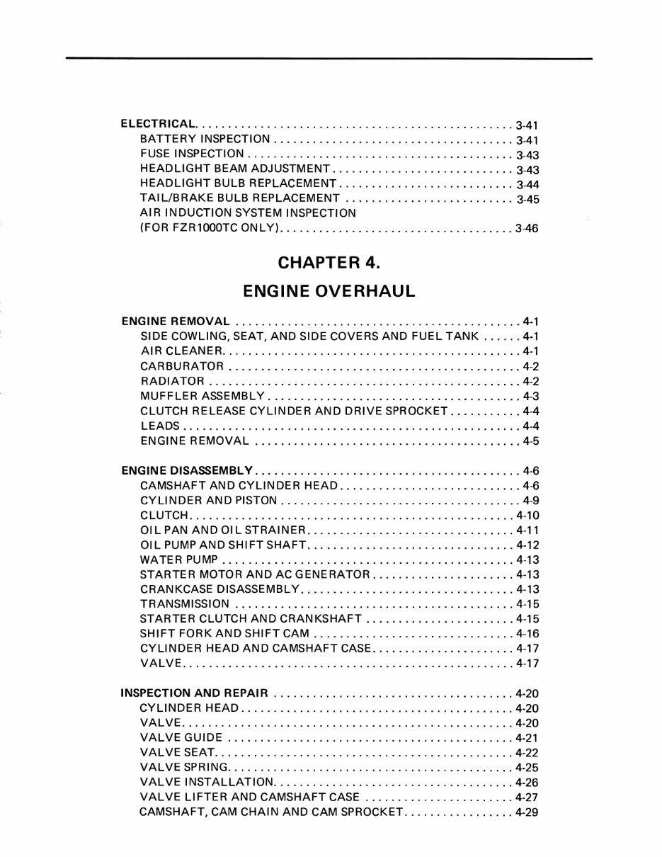 1987-1988 Yamaha FZR 750 FZR 1000 Service & Repair Manual preview img 8