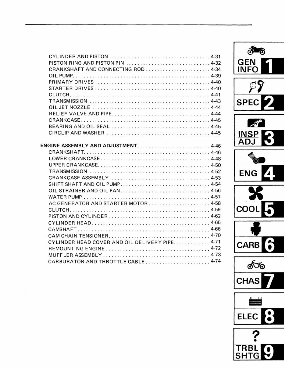 1987-1988 Yamaha FZR 750 FZR 1000 Service & Repair Manual preview img 9