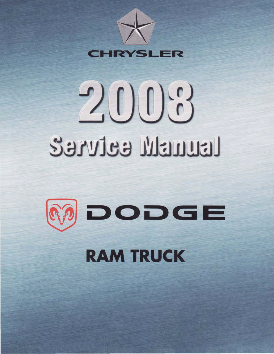 2008 Dodge Ram 1500/2500/3500 OEM Service & Repair Manual preview img 1