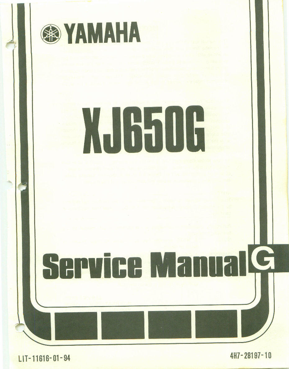 1981-1983 YAMAHA XJ750 SECA Motorcycle Repair Manual preview img 1