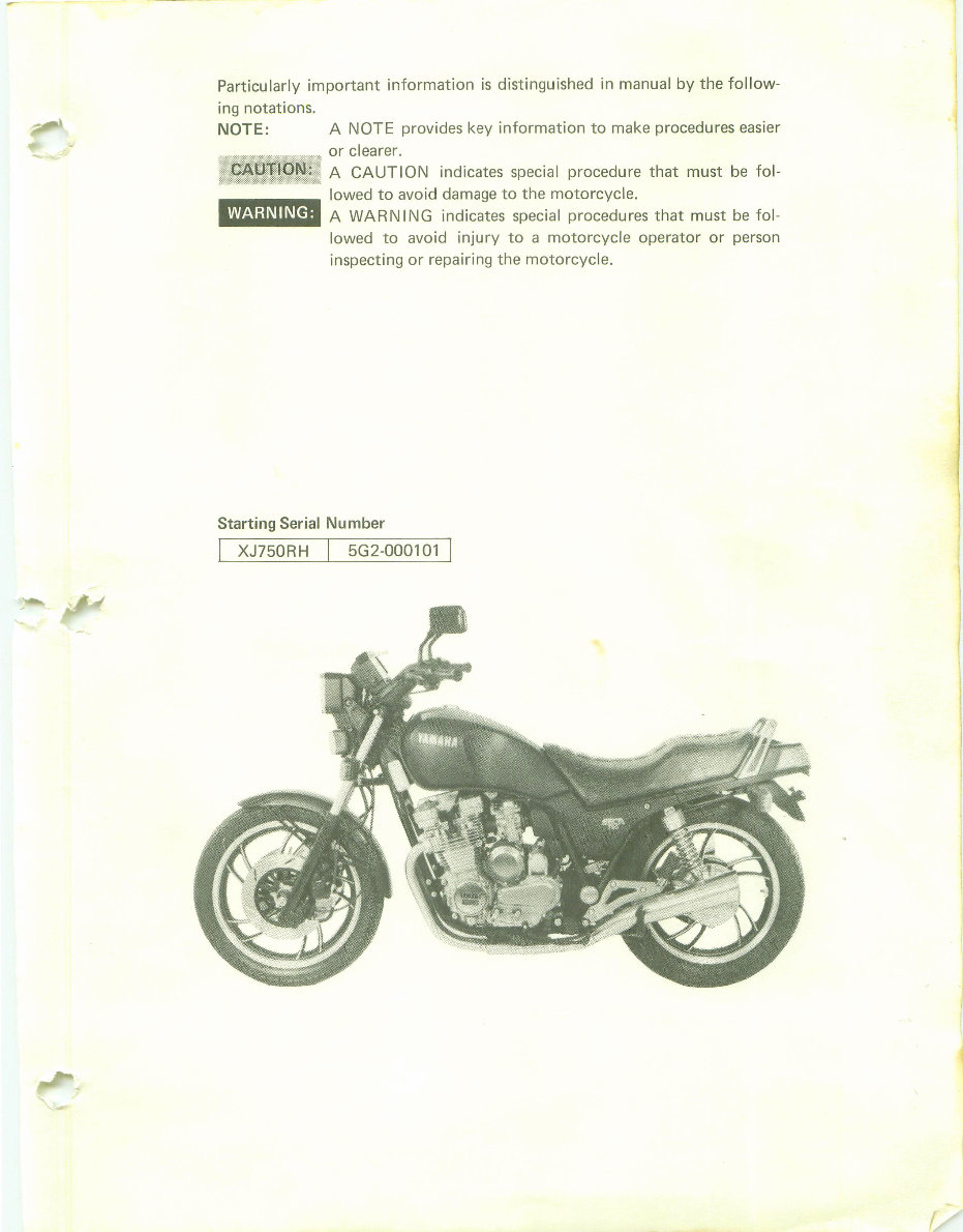 1981-1983 YAMAHA XJ750 SECA Motorcycle Repair Manual preview img 6