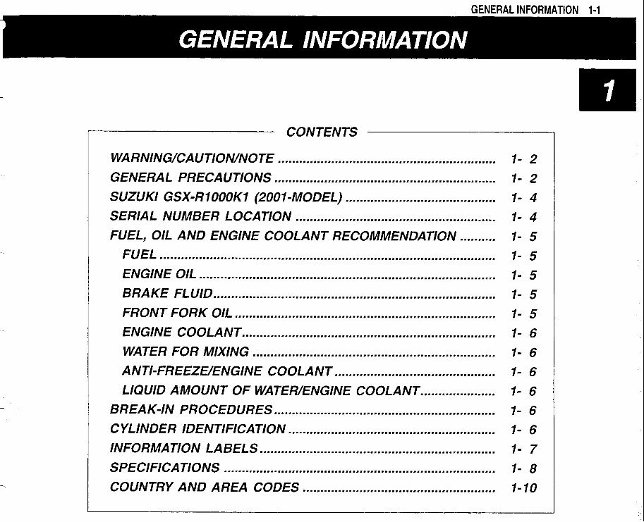Suzuki GSXR 1000 service manual 2000-2001 preview img 10
