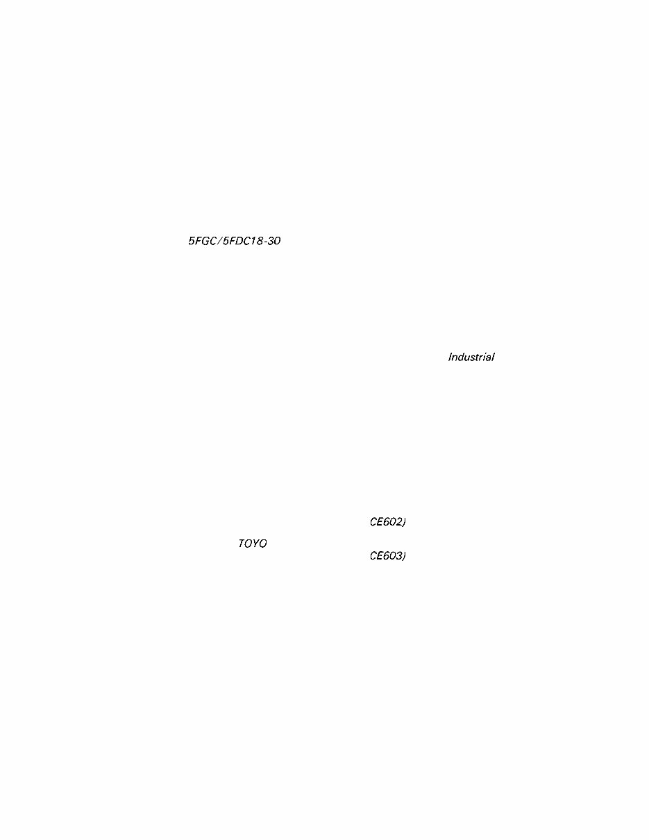 Toyota Forklift 5FGC/5FDC18-30 Series OEM Service & Repair Manual preview img 1