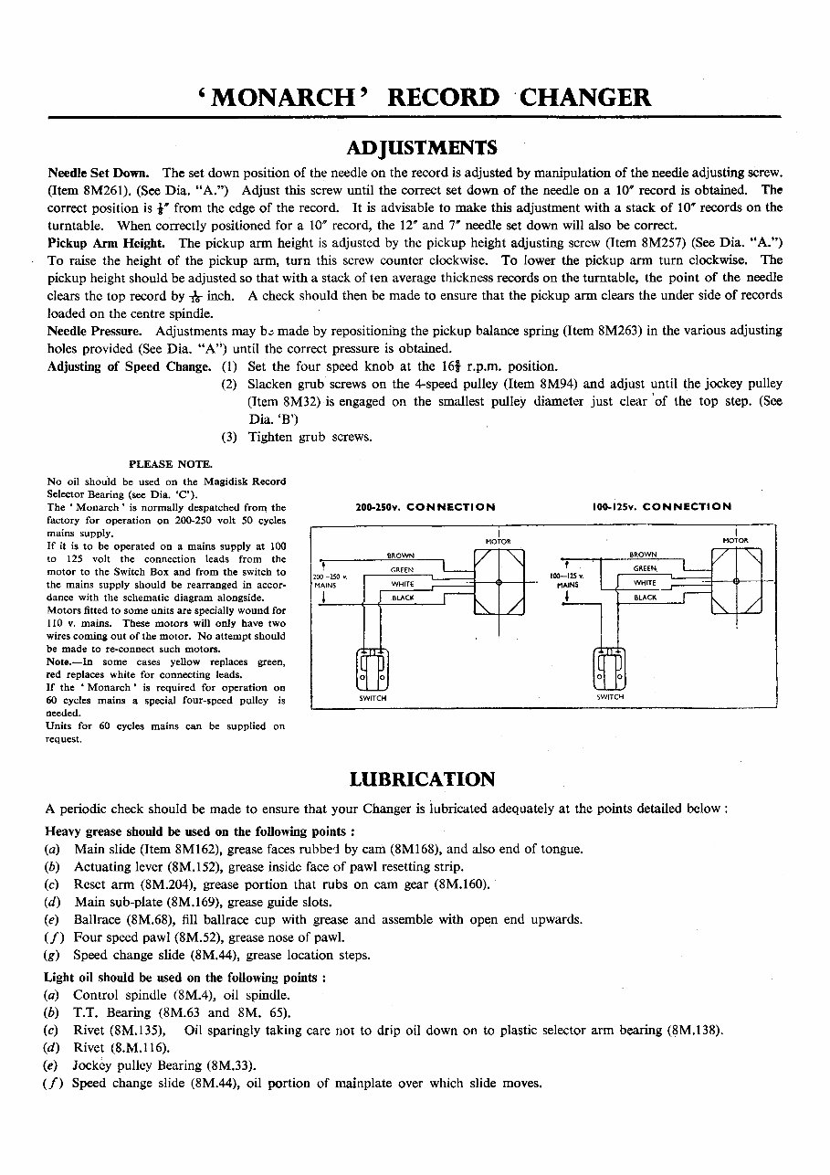 Service Manual BSR MONARCH UA8 RECORD CHANGER preview img 3