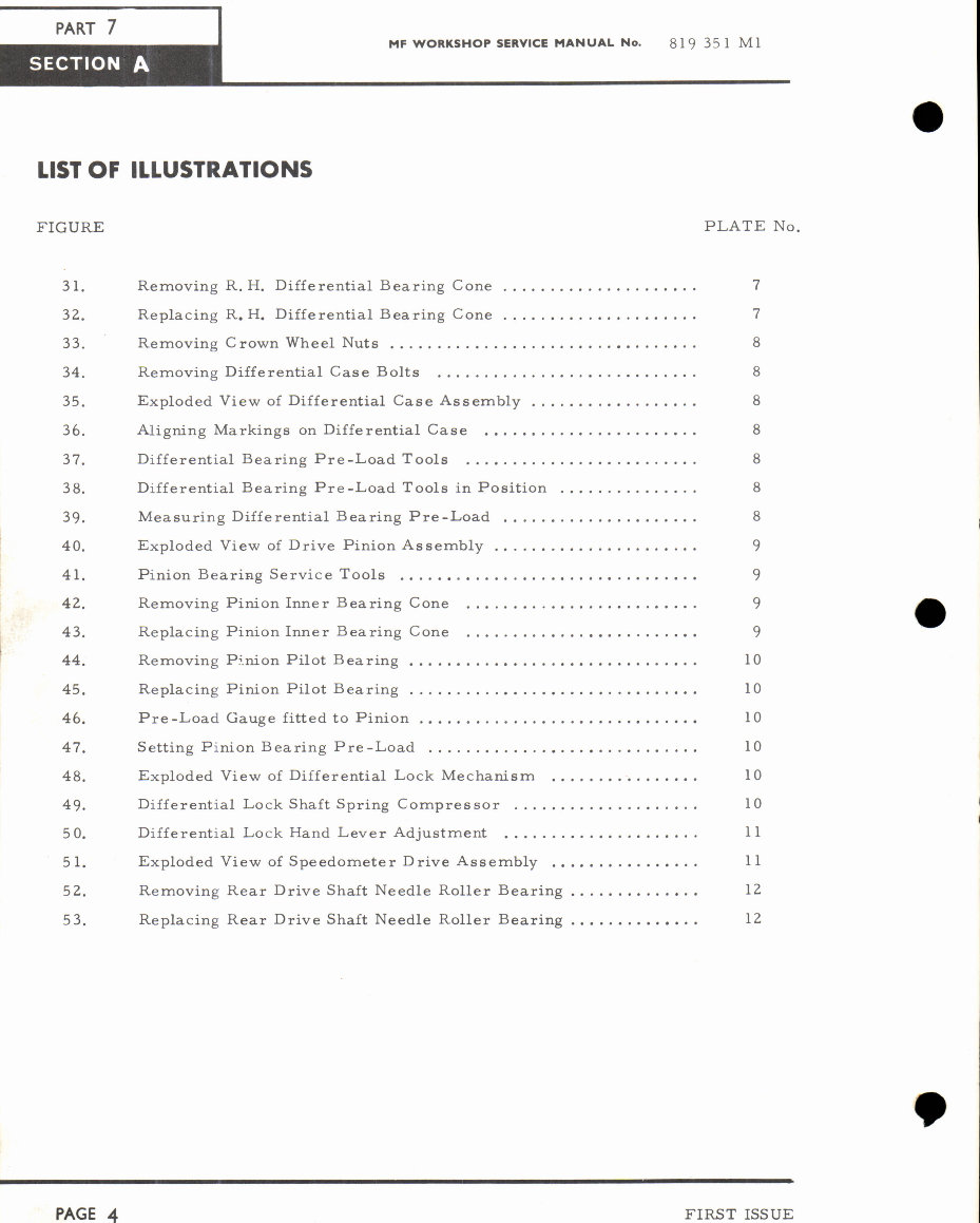 Massey Ferguson MF35/MF40 Tractors Service & Repair Manual preview img 5