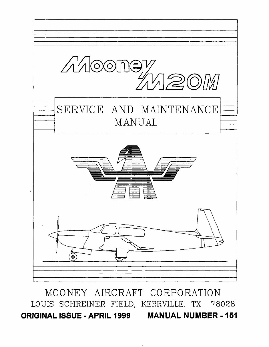 Mooney M20M Aircraft OEM Service & Repair Manual preview img 1