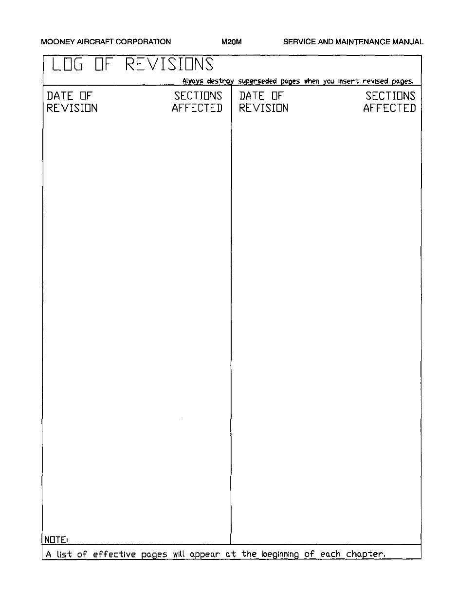 Mooney M20M Aircraft OEM Service & Repair Manual preview img 3
