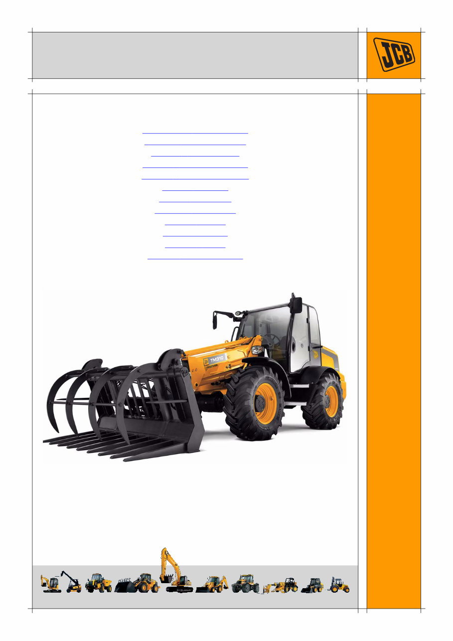 JCB TM310 TM310S TM310WM Telescopic Wheeled Loader Service & Repair Workshop Manual preview img 1