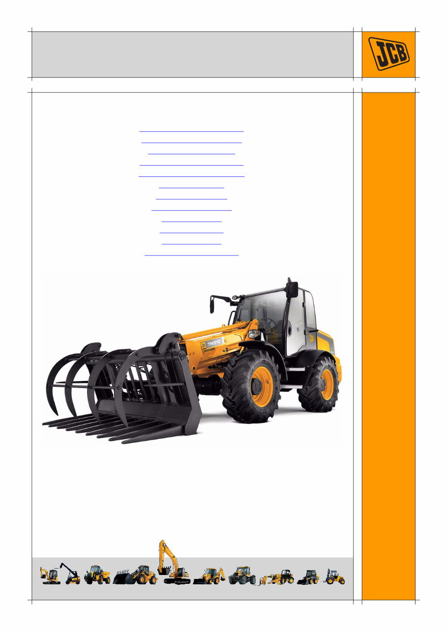 JCB TM310 TM310S TM310WM Telescopic Wheeled Loader Service & Repair Workshop Manual preview img 3
