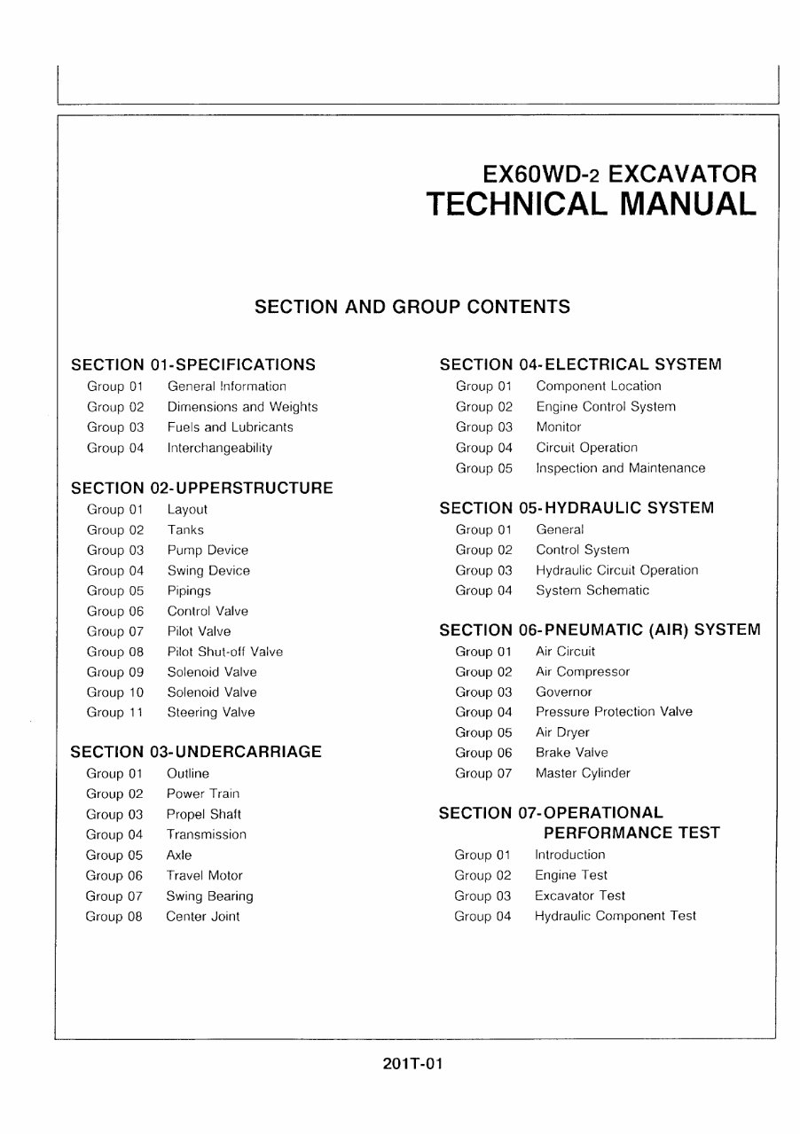 HITACHI EX60WD-2 WHEELED Excavator Parts Catalog Manual preview img 4