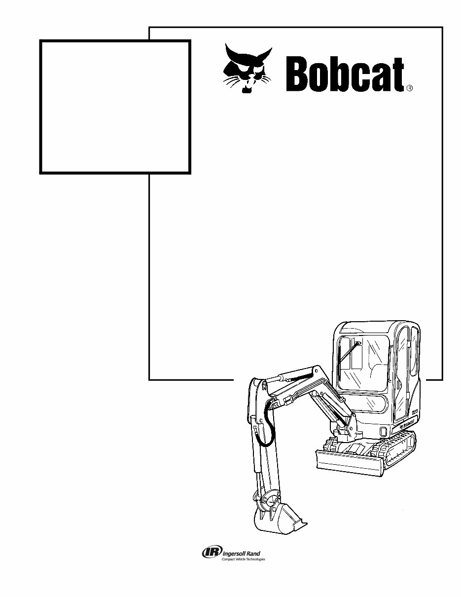 Bobcat 323 562411001+ Factory Service & Work Shop Manual preview img 1