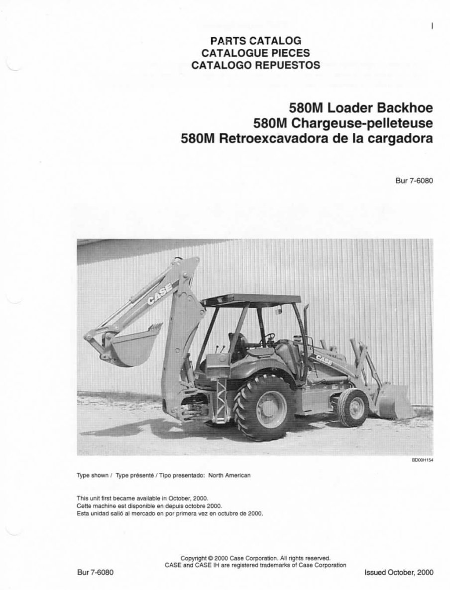 CASE 580M BACKHOE Loader Parts Catalog Manual preview img 3