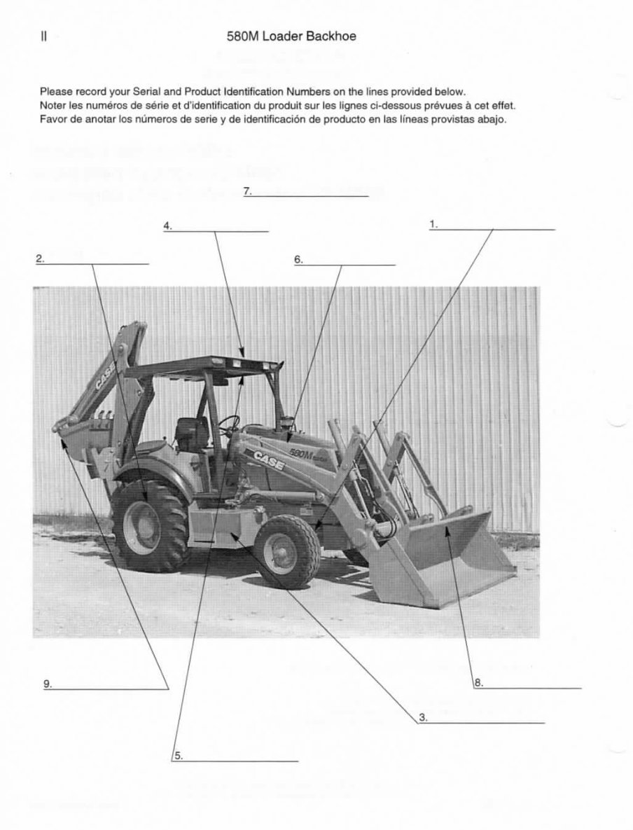 CASE 580M BACKHOE Loader Parts Catalog Manual preview img 5