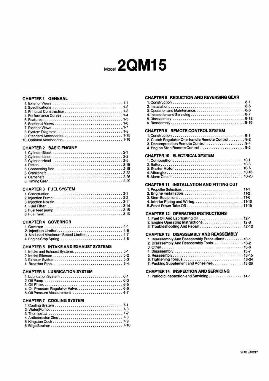 YANMAR 2QM15 Marine Diesel Engine Workshop Service Manual preview img 3