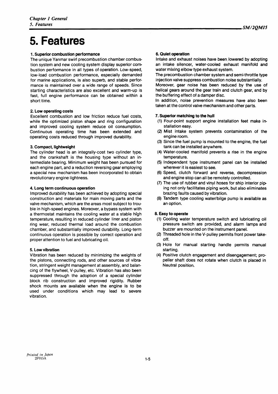 YANMAR 2QM15 Marine Diesel Engine Workshop Service Manual preview img 9