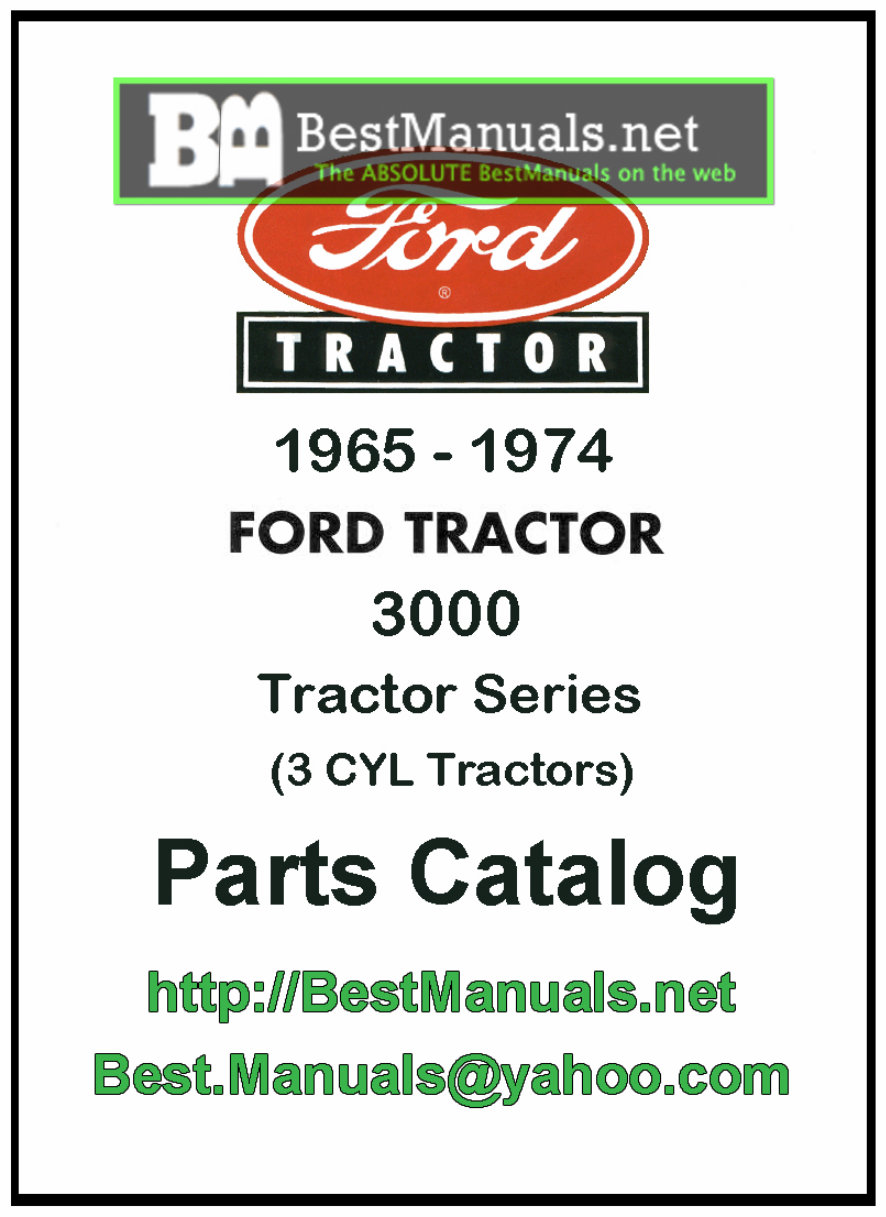1965-1974 Ford 3000 Tractor Parts Catalog preview img 1