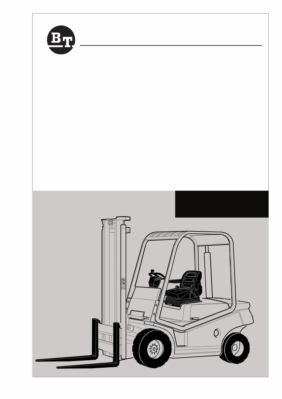 BT CBD / CBG 2.5 3.0 3.5 Forklift Cargo Range Service Repair Workshop Manual preview img 1