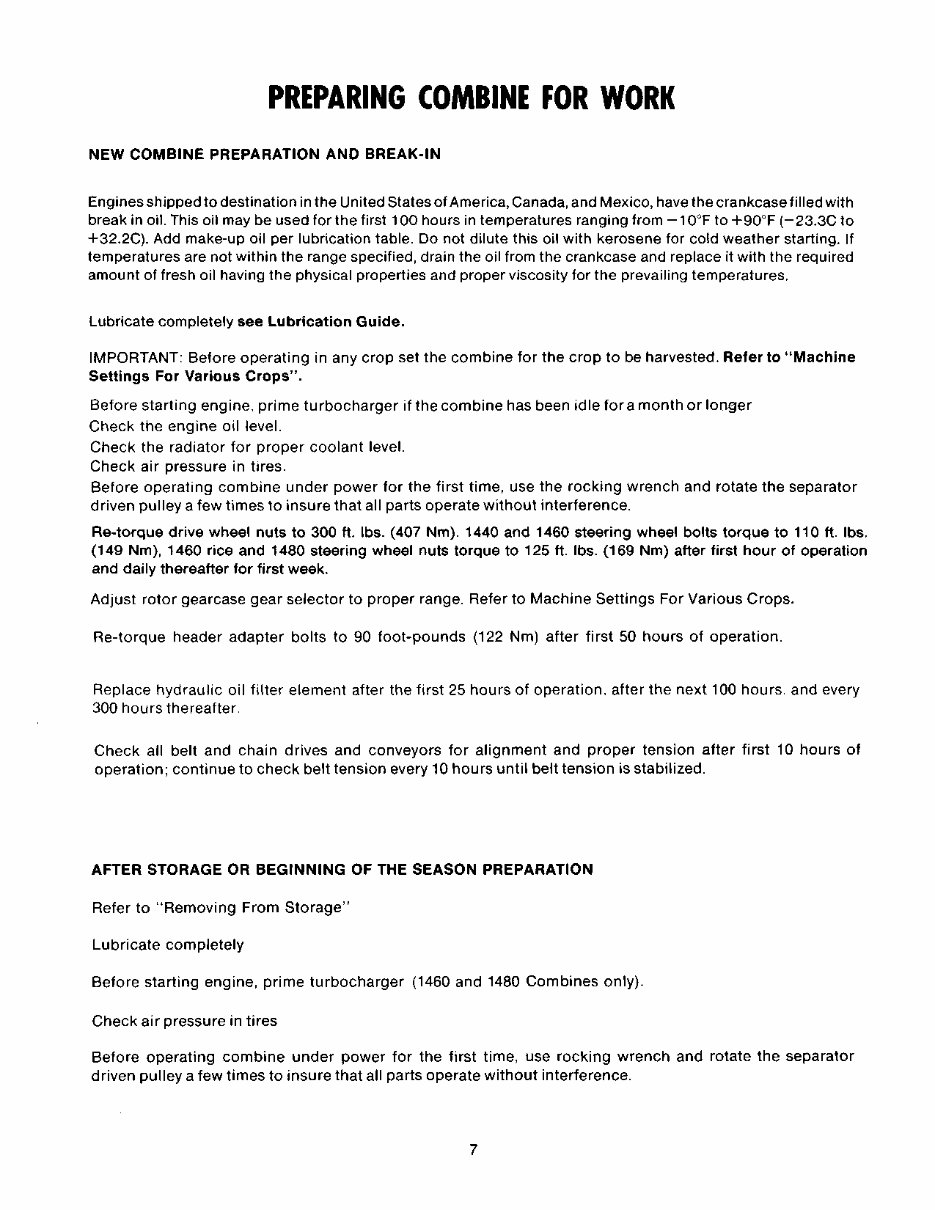 CASE IH 1440 1460 1480 Combine Operators Manual preview img 10