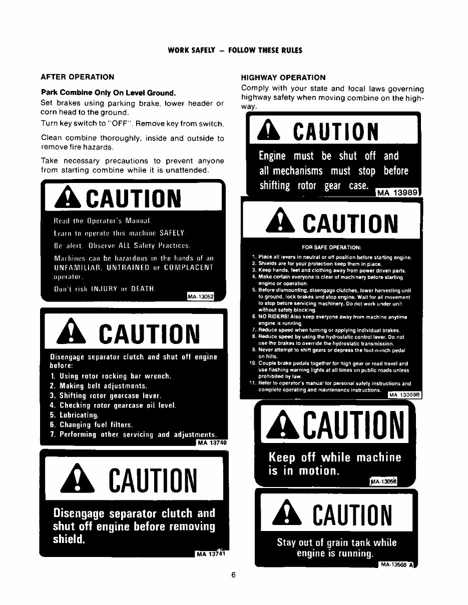 CASE IH 1440 1460 1480 Combine Operators Manual preview img 9