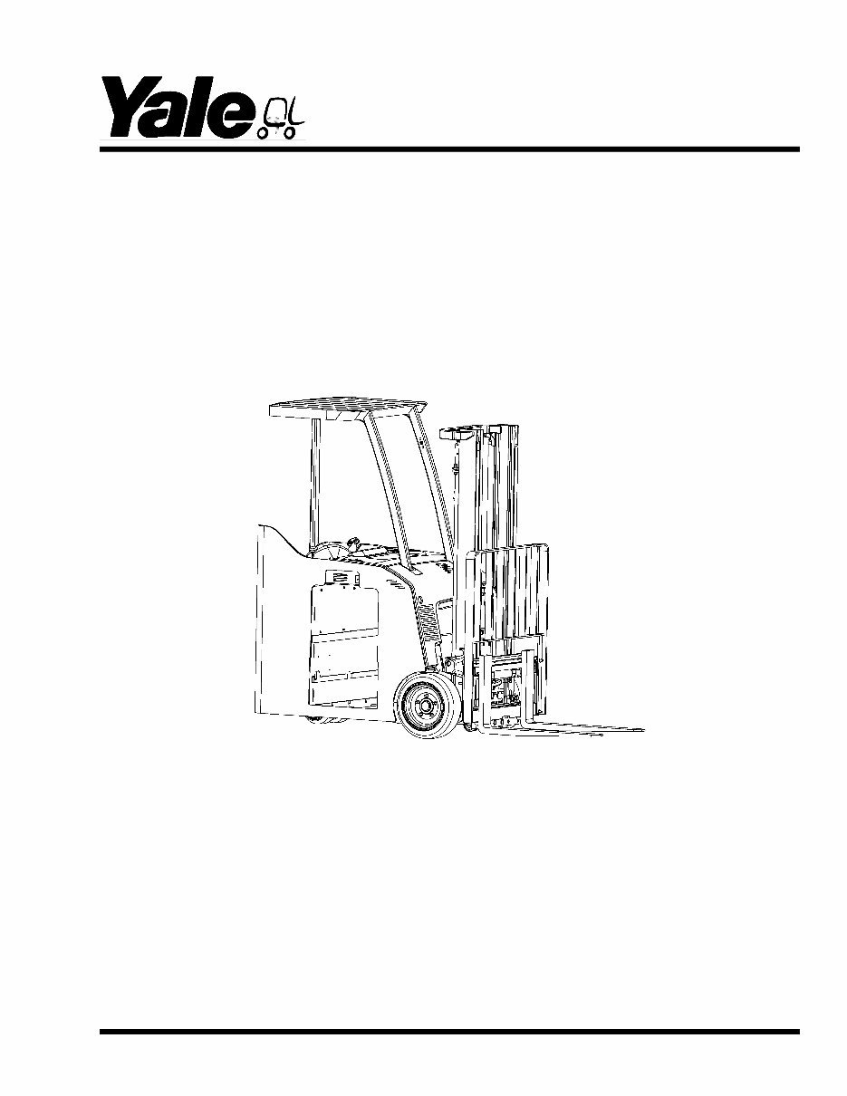 YALE (B883) ESC030AC, ESC035AC, ESC040AC Lift Truck Service Repair Manual preview img 1