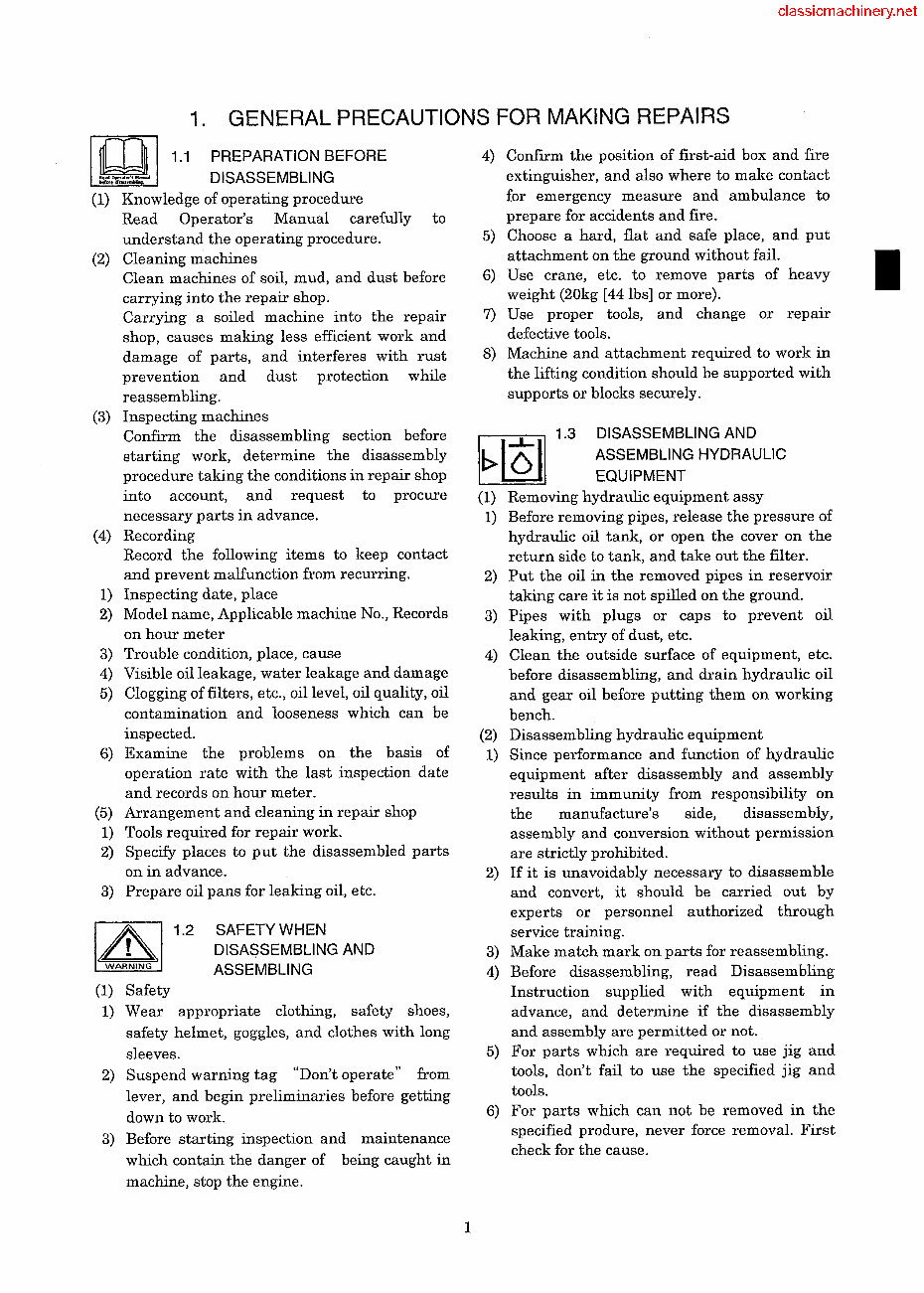 KOBELCO SK200 Crawler Excavator Shop Workshop Service Manual preview img 9