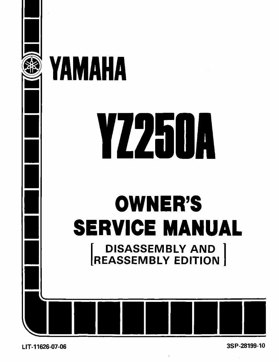  Now Yamaha YZ250 YZ 250 1990 90 2-STROKE Service Repair Workshop Manual preview img 1