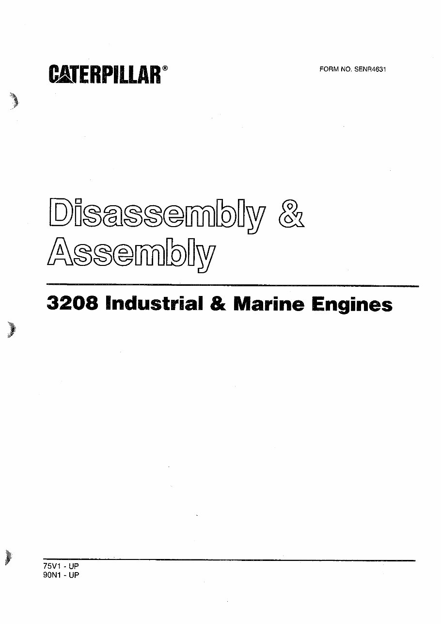 Cat 3208 industrial & marine engine disassembly & assembly preview img 1