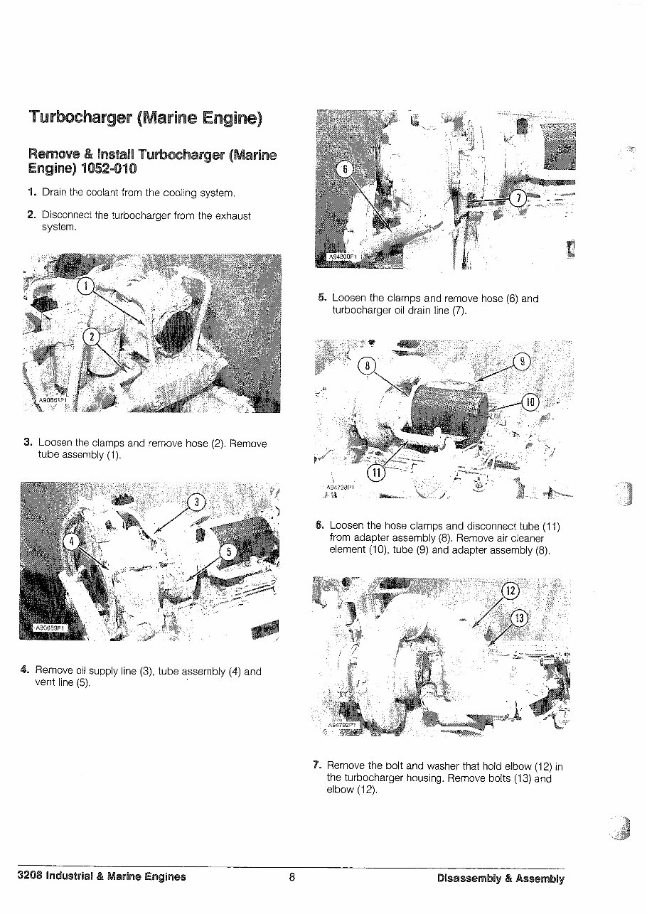 Cat 3208 industrial & marine engine disassembly & assembly preview img 8