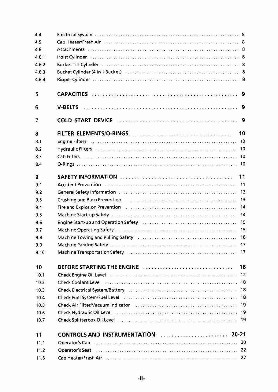 Liebherr LR621- B Crawler Loader Operation & Maintenance Manual ( From Serial Number: 1069,1006) preview img 6