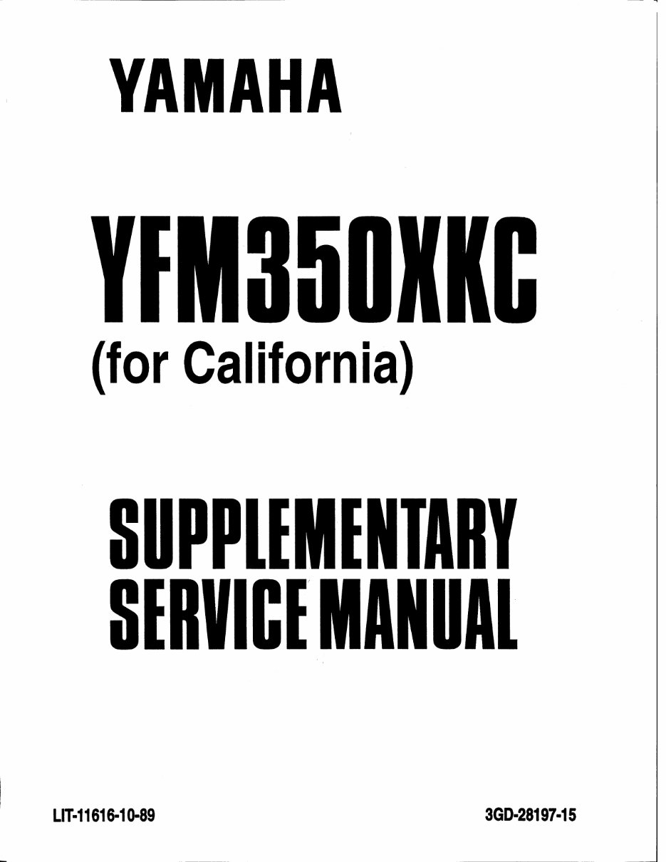 YAMAHA YFM350 YFM 350 WARRIOR ATV BEST Service Repair Manual preview img 2