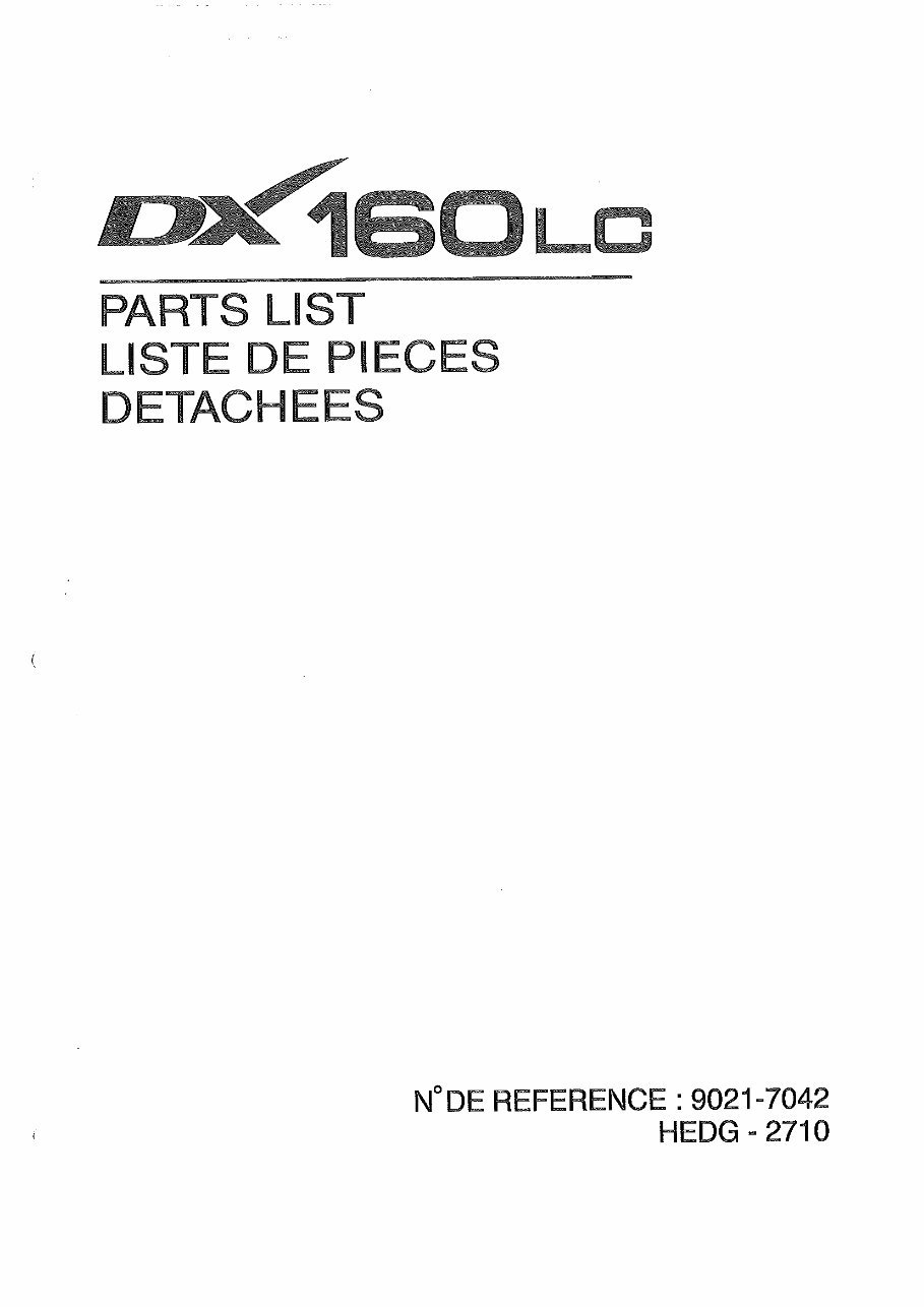Doosan Daewoo DX160LC Excavator Workshop Parts Manual preview img 1