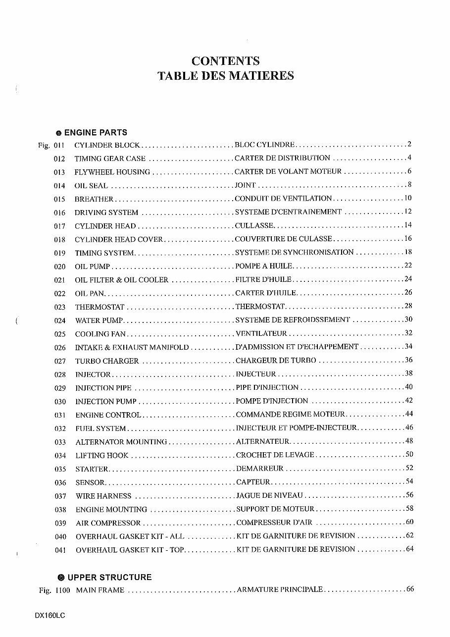 Doosan Daewoo DX160LC Excavator Workshop Parts Manual preview img 7