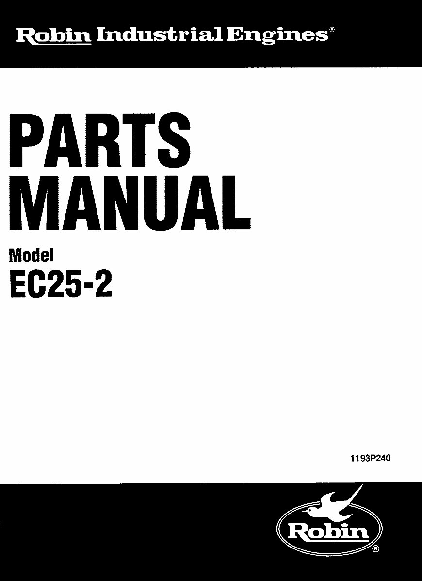 Robin EC25-2 parts manual preview img 1
