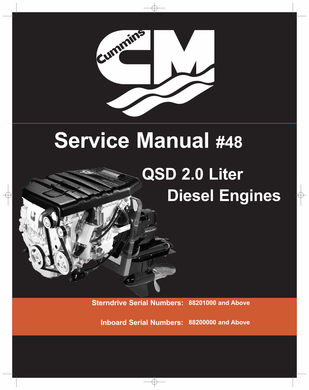Cummins MerCruiser QSD 2.0L Diesel Engine Service Repair Factory Manual preview img 1