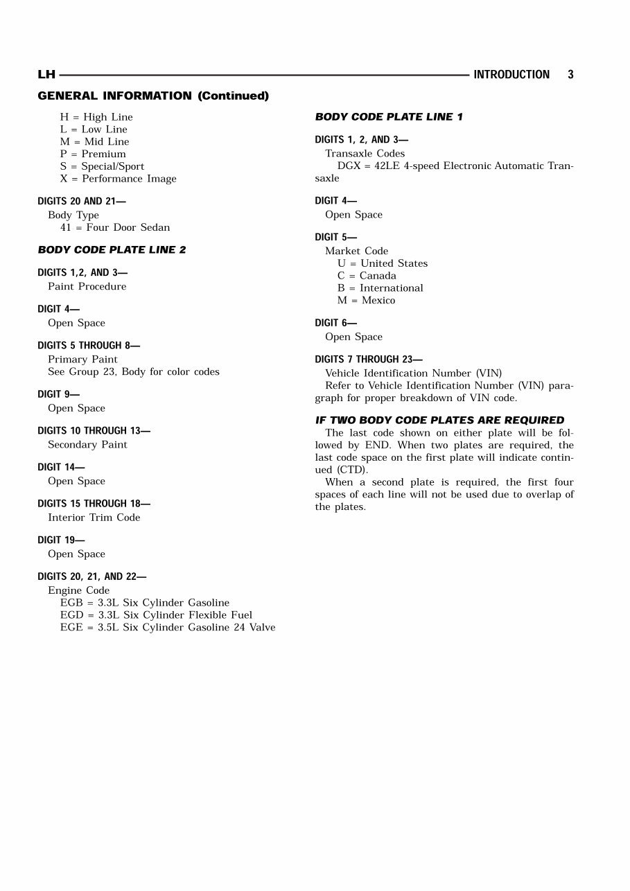 1996 CHRYSLER CONCORDE Service and Repair Manual preview img 3