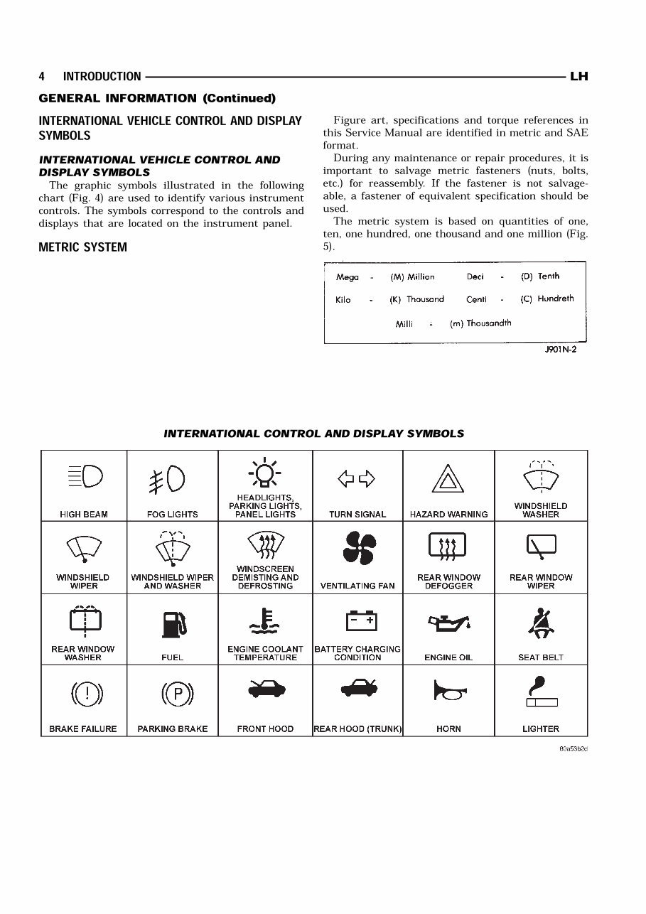 1996 CHRYSLER CONCORDE Service and Repair Manual preview img 4