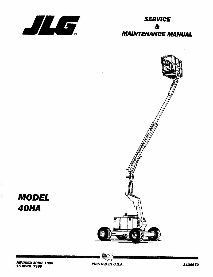 1995 JLG 40HA Workshop Repair Service Manual preview img 1