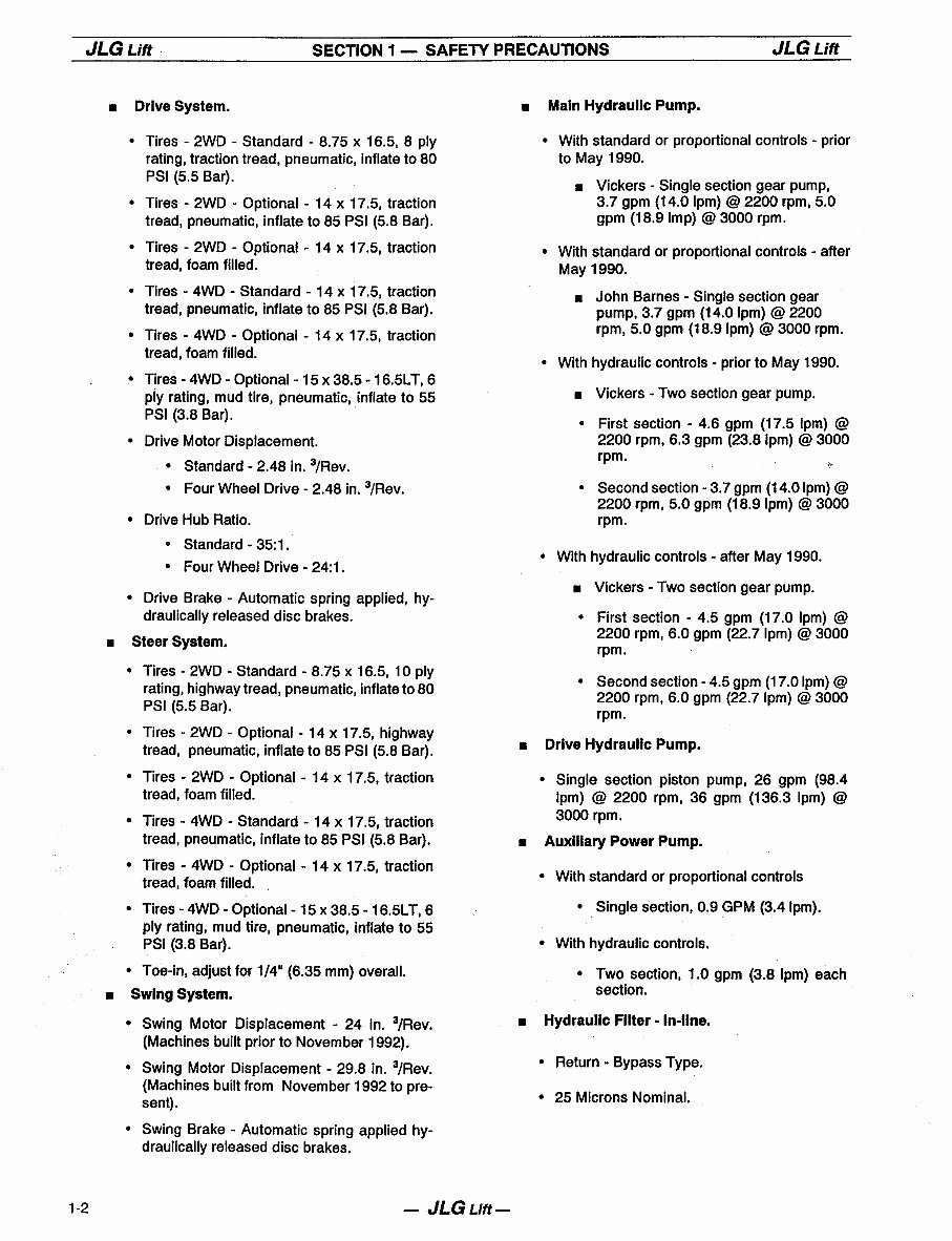 1995 JLG 40HA Workshop Repair Service Manual preview img 8