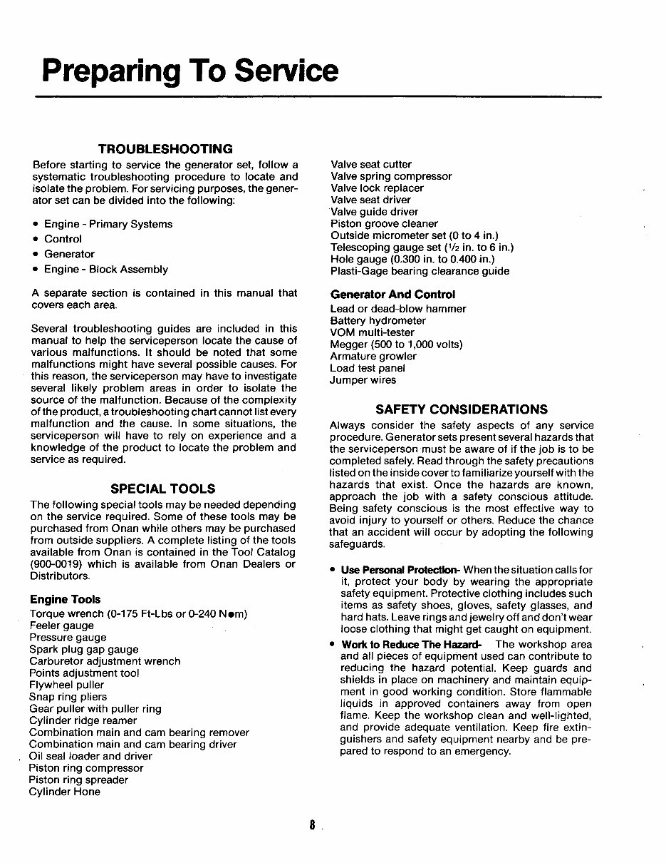 ONAN EngineS BF Parts and Service Manual preview img 10